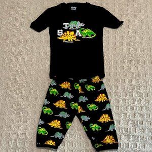 Boys Dinosaur Pajamas Set - Short Sleeve T-Shirt plus Shorts - 8 years